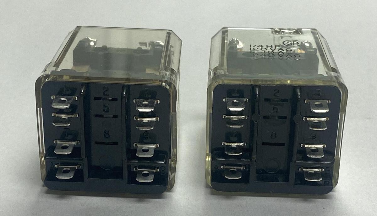 POTTER & BRUMFIELD,KUP11A15,RELAY 120V 10A LOT OF 2 NOS