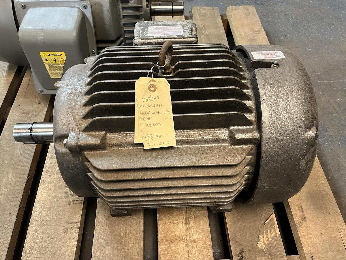 Used BALDOR,M4104T,MOTOR 30HP 3PH 1760RPM 286T
