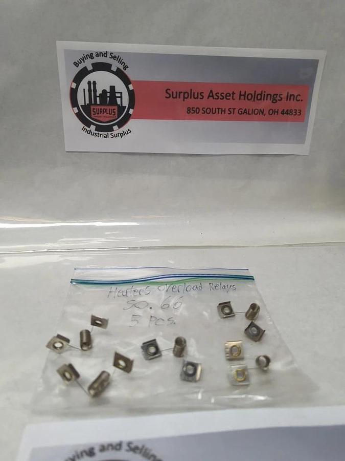Used JOSLYN CLARK,S0.66,OVERLOAD THERMAL HEATER ELEMENT LOT OF 5 PRE-OWNED