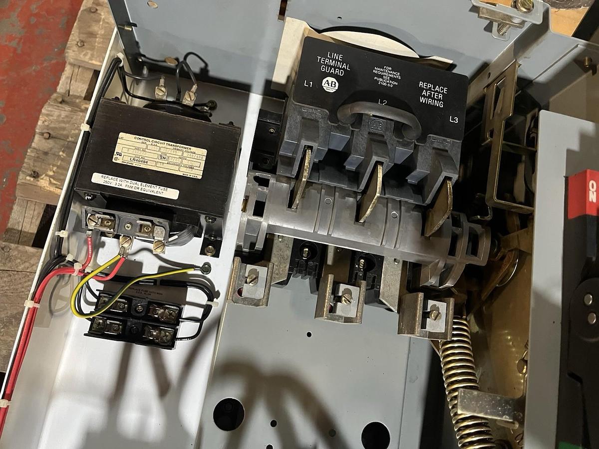 Used ALLEN BRADLEY,2106B,SIZE 4 FUSED REVERSING STARTER MCC BUCKET 505V-EOD-XXX 52"