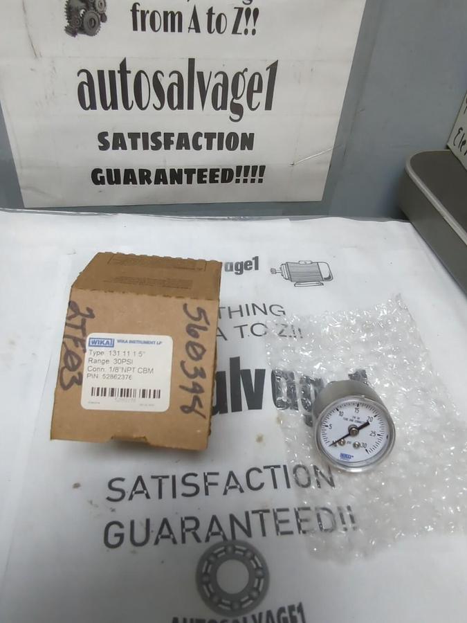 WIKA,52862376,TYPE 131.11 GAUGE 1-1/2 INCH FACE 1/8 INCH BACK NPT