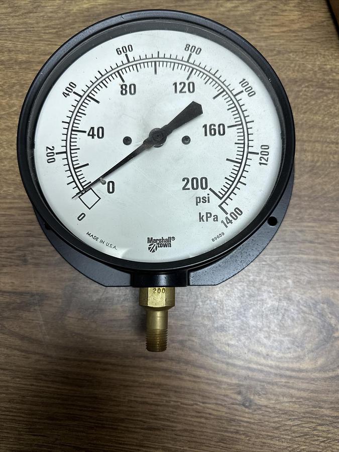 Marshalltown,G10408,0-200 PSi Pressure Gauge