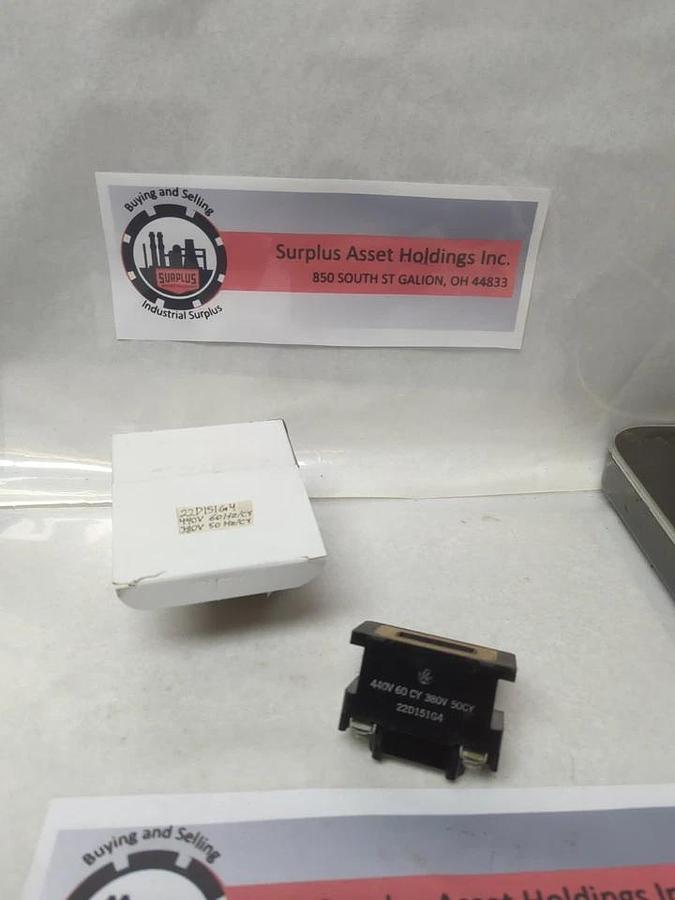 Used GENERAL ELECTRIC,22D15G4,MAGNETIC STARTER COIL 380V 50HZ/CY 440V 60HZ/ PRE-OWNED