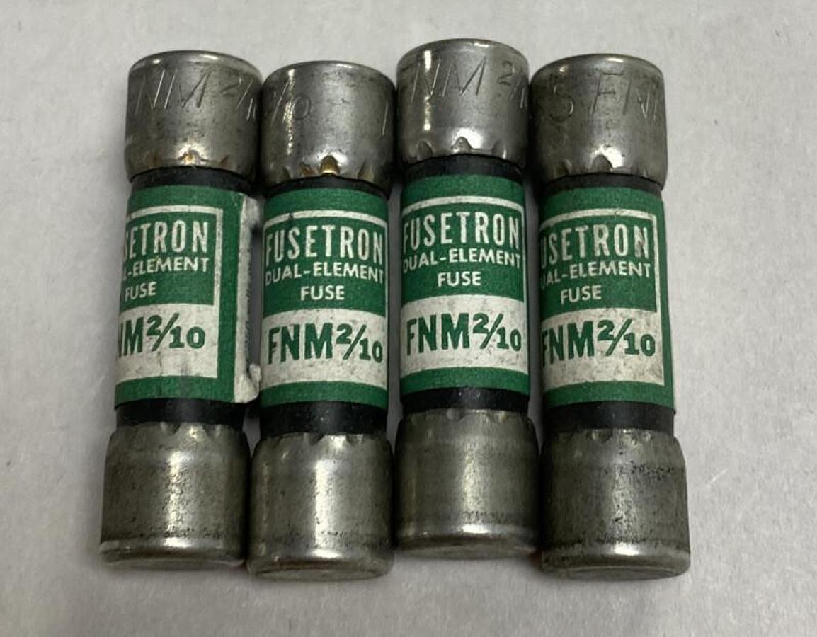 Bussmann,FNM 2/10,Fusetron Fuses Lot Of 4