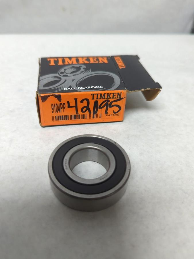 TIMKEN,9104PP,DEEP GROOVE BALL BEARING RUBBER SEALED NOS