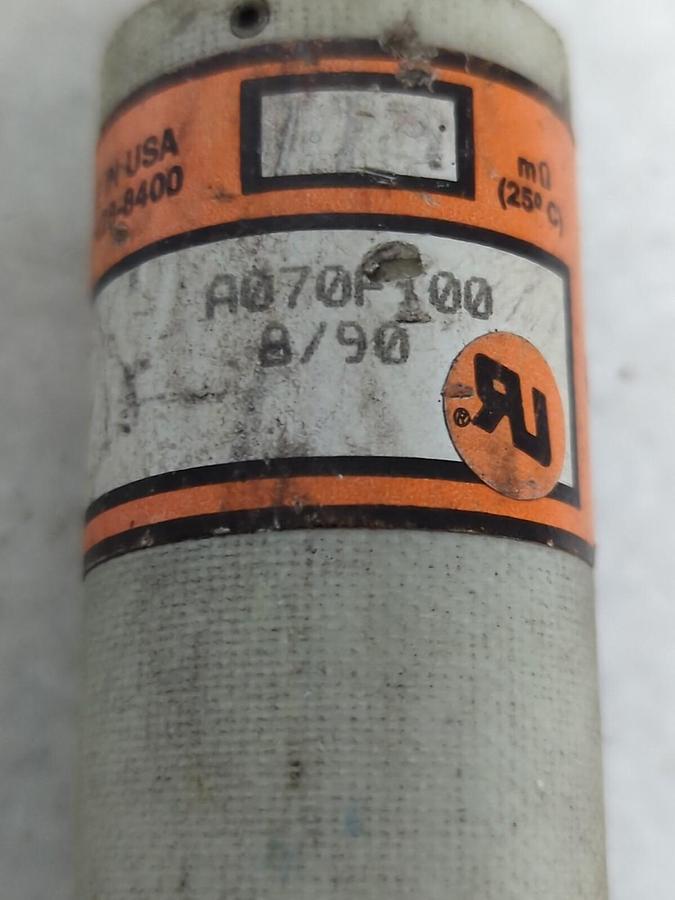 Used FERRAZ,A070F100,FUSE 100 AMP PRE-OWNED