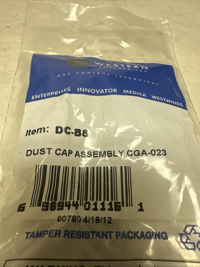 Used Western Enterprises,DC-B8,Dust Cap Assembly CGA-023 LOT of 5