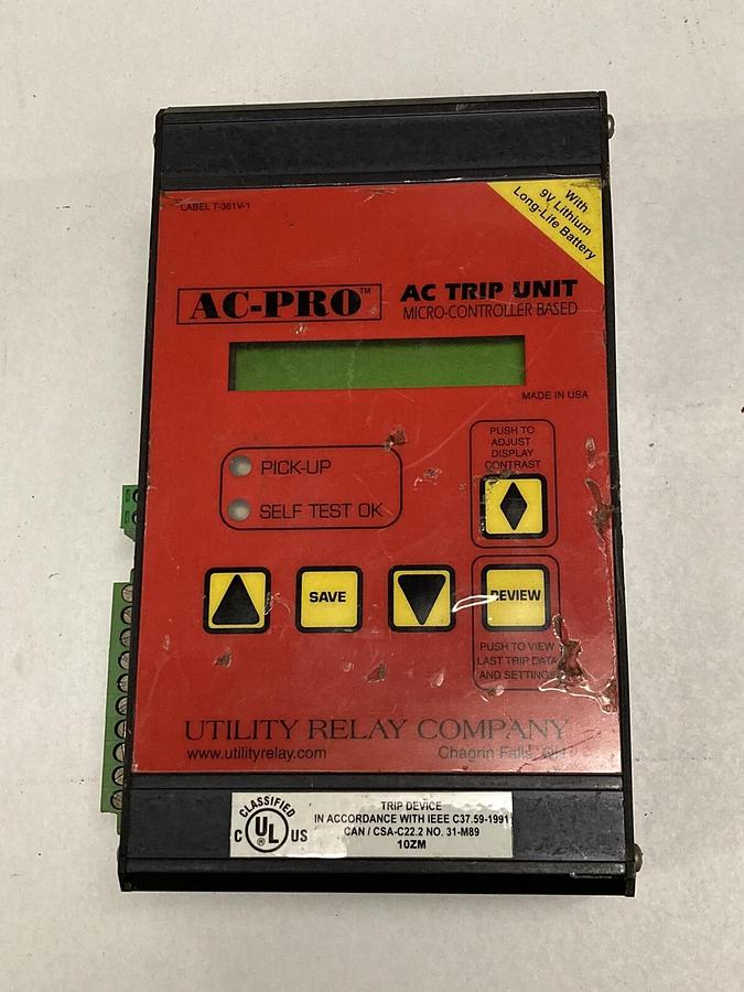Used AC-PRO,T-361V-1,AC Trip Micro-Controller Unit