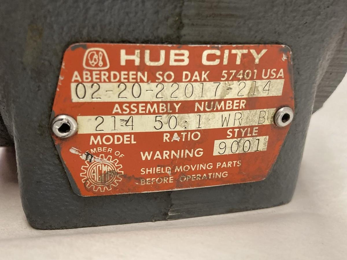 Used Hub City,02-20-22017-214,Gear Reducer 50:1 Model 214 Style WR B