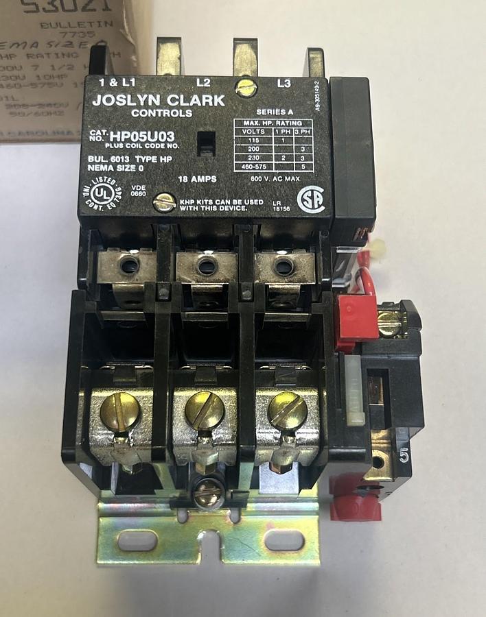 JOSLYN CLARK,HP05U03,MOTOR STARTER NOS