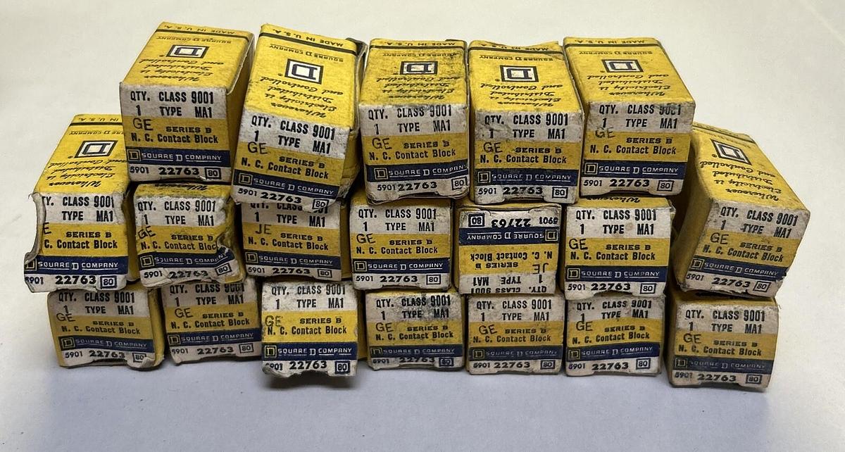SQUARE D,9001MA-1,CONTACT BLOCK LOT OF 19 NOS