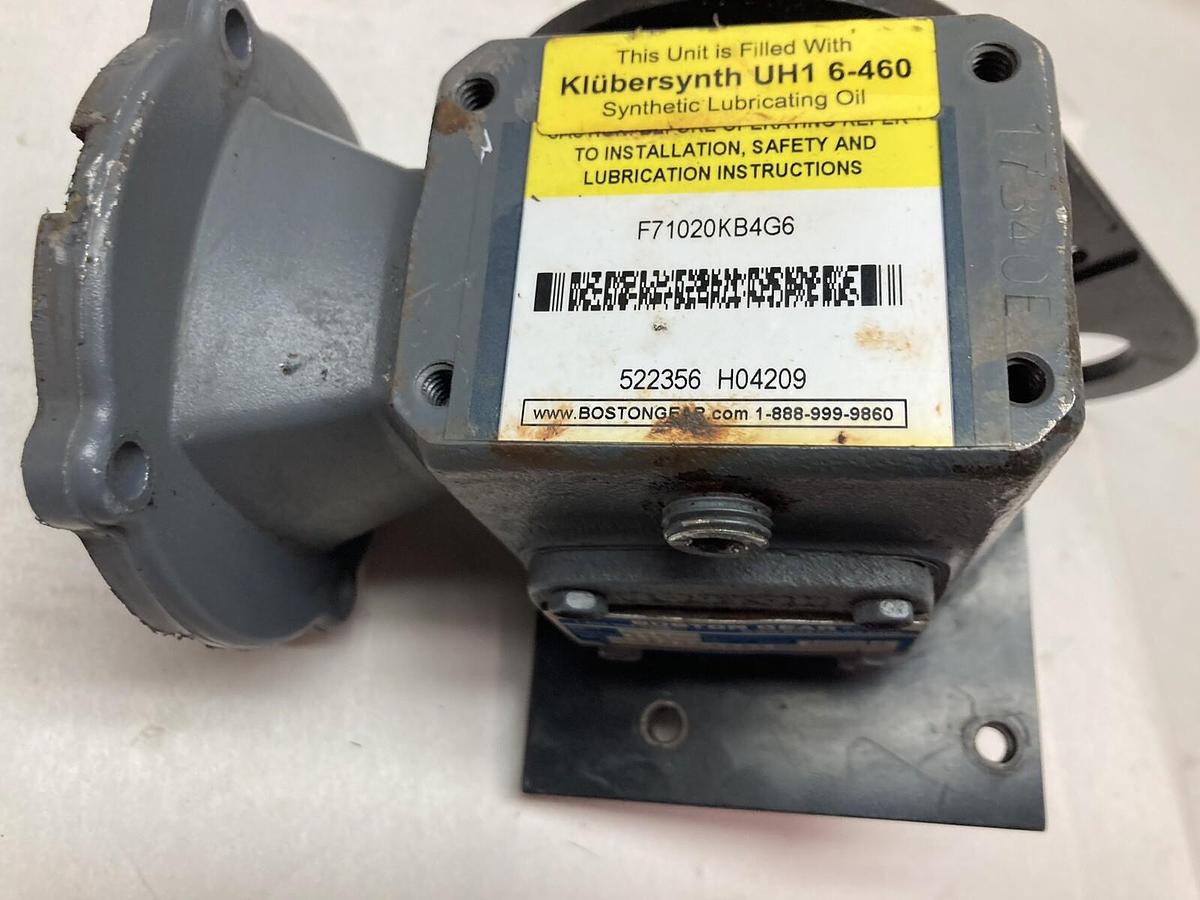 Used Boston Gear,F71020KB4G,Worm Gear Reducer