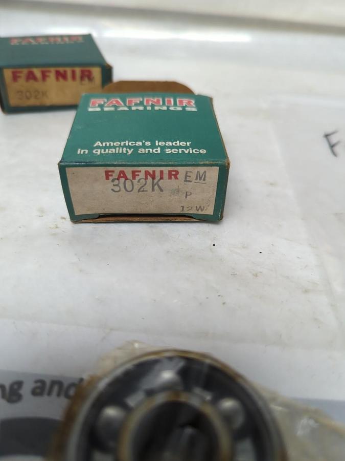 FAFNIR,302K,BALL BEARING OPEN LOT OF 2 NOS