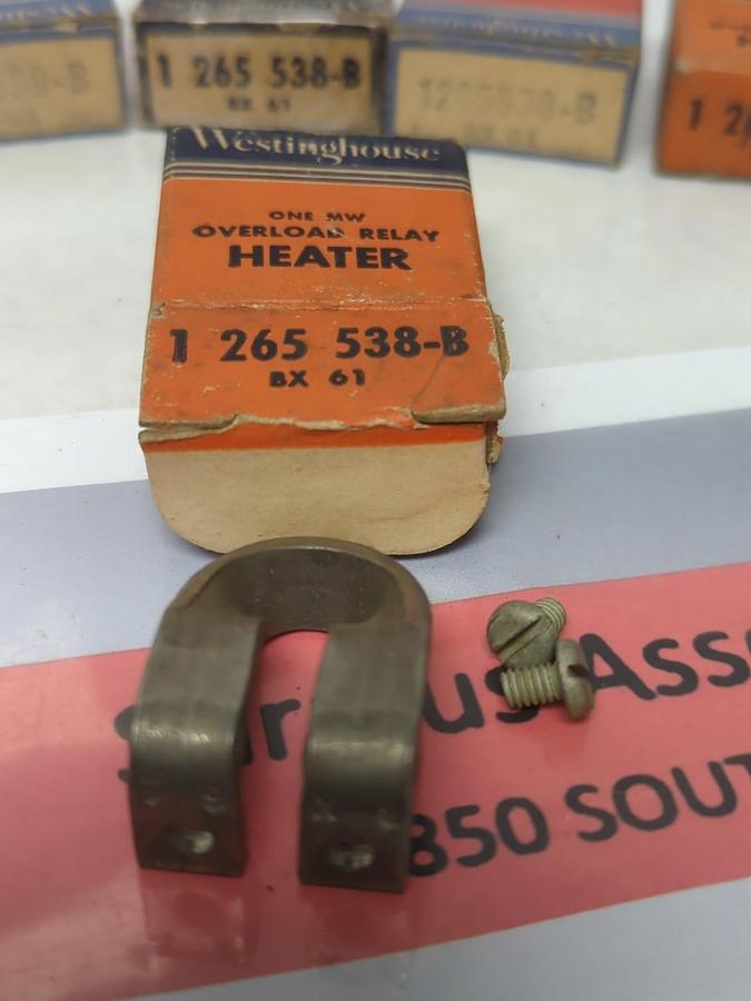WESTINGHOUSE,265538-B,OVERLOAD THERMAL HEATER RELAY LOT OF 5 NOS