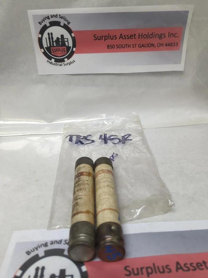 Used GOULD SHAWMUT,TRS45R,TRI-ONIC 45 AMP FUSE LOT OF 2 PRE-OWNED