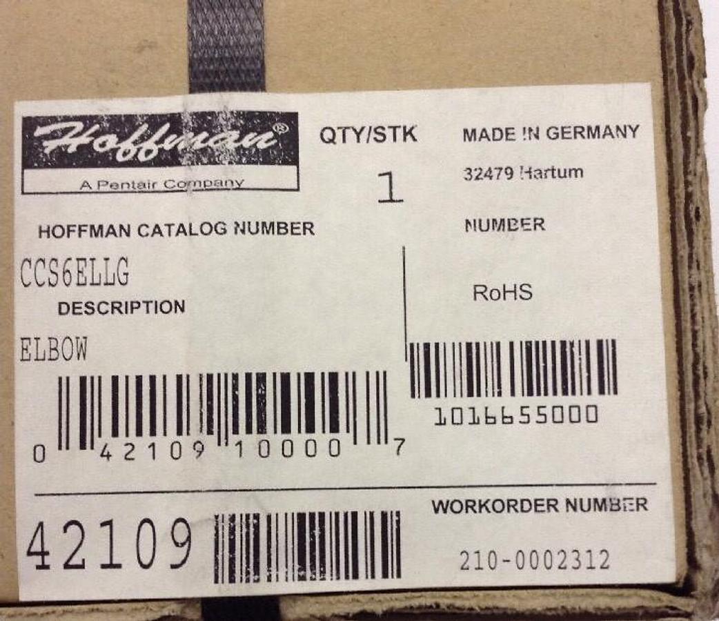 Used Hoffman,CCS6ELLG,ELBOW