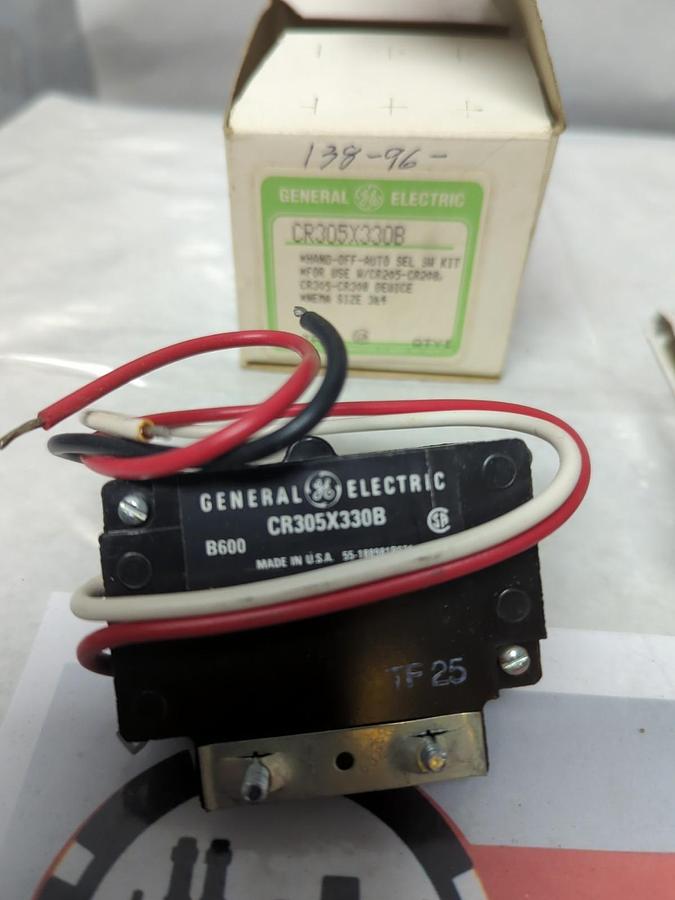 GENERAL ELECTRIC,CR305X330B,HAND-OFF-AUTO SELECTOR SWITCH KIT NOS