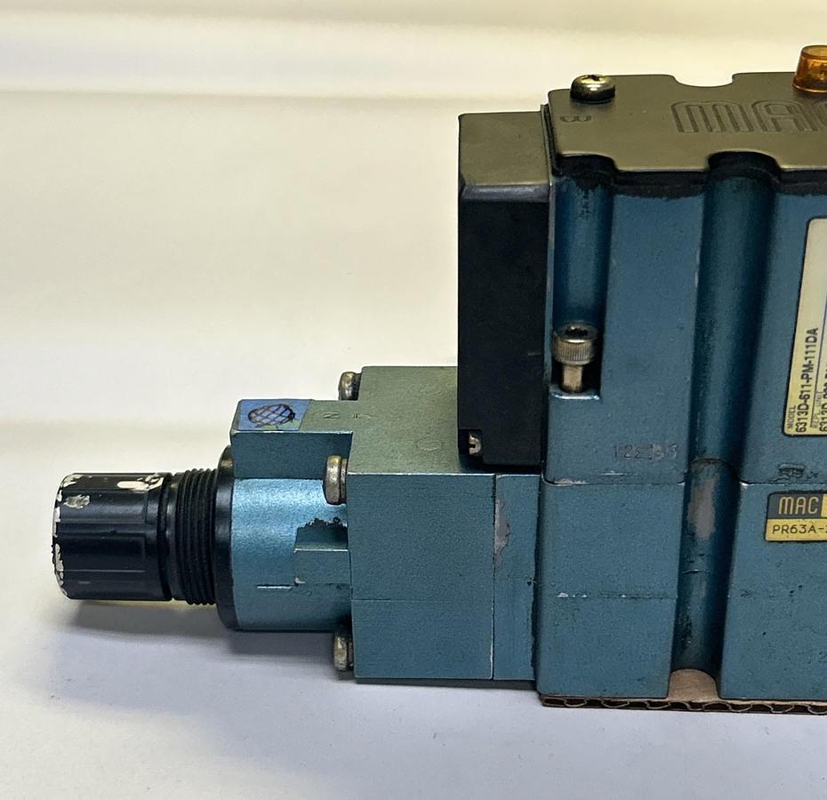 Used MAC VALVES,6313D-611-PM-111DA,SOLENOID VALVE W/ PR63A-21FA-9