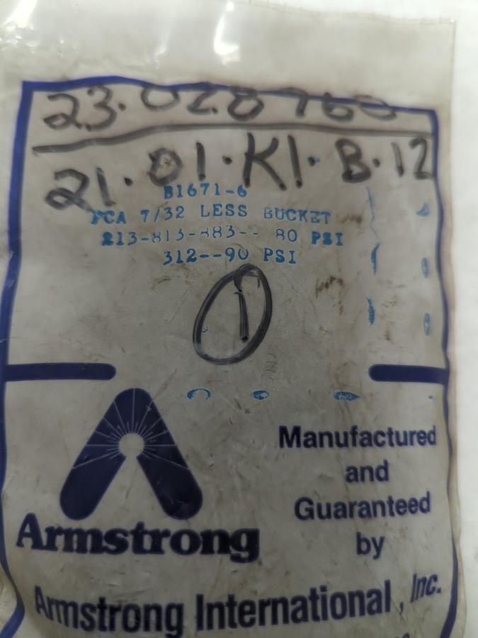 ARMSTRONG,B1671-6,PCA 7/32 LESS BUCKET 213 80 PSI 312-90 PSI NOS