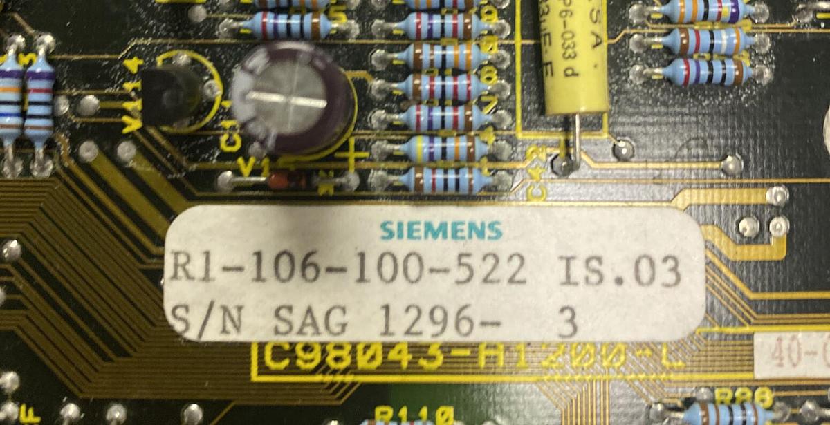 Used SIEMENS,R1-106-100-522,CONTROL BOARD SIMOREG REFURBISHED