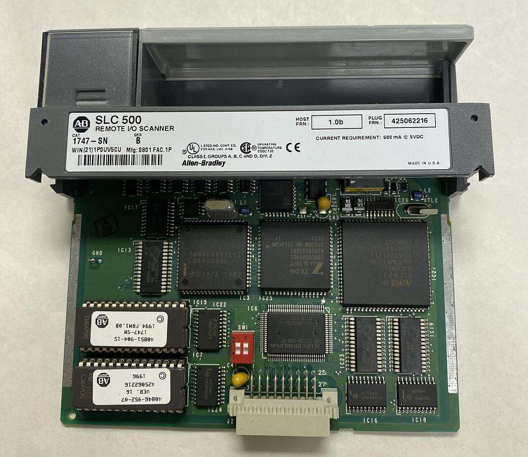 Used ALLEN BRADLEY,1747-SN,SER B REMOTE I/O SCANNER MODULE