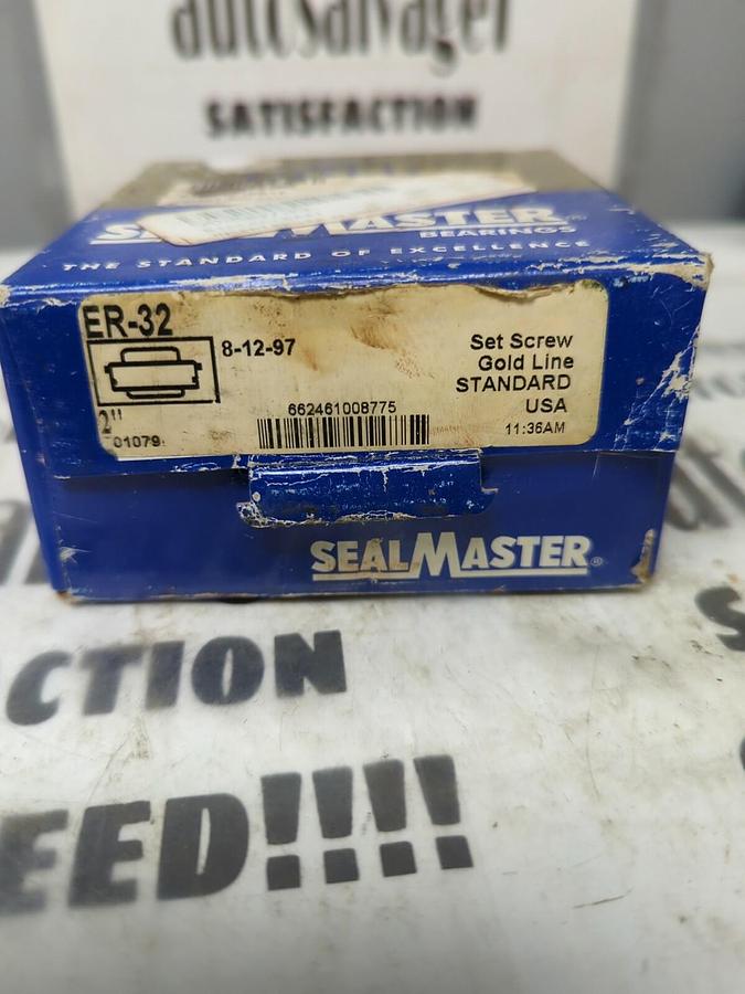 SEALMASTER,ER-32,SET SCREW BALL INSERT BEARING 2" BORE NOS