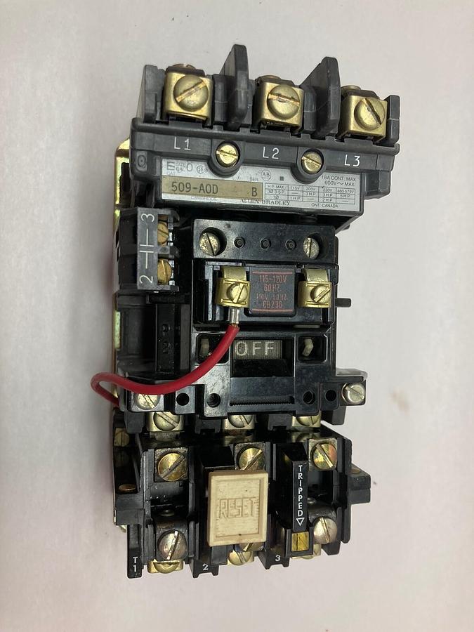 Used Allen-Bradley,509-A0D,Ser B Motor Starter