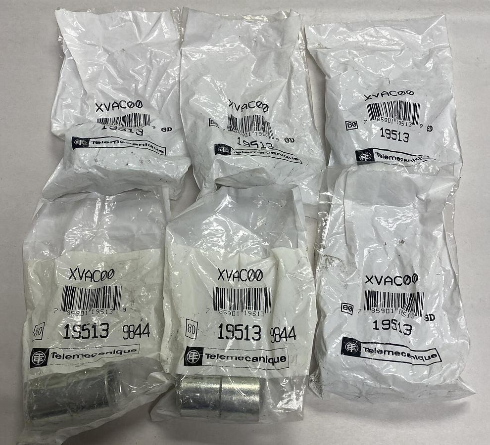Used Telemecanique,XVAC00 19513,Connector Lot Of 6 NOS