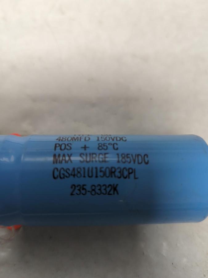 Used MALLORY,CGS481U150R3CPL,CAPACITOR 480MFD 150 VDC PRE-OWNED
