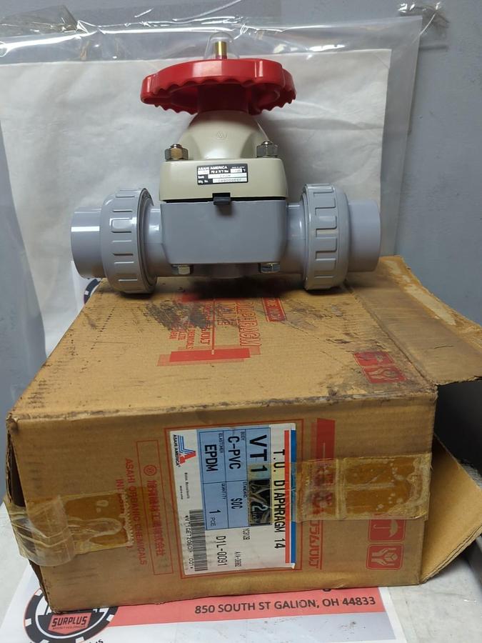 ASAHI,04B00066F,DIAPHRAGM VALVE EPDM SEALS 2 INCH 150 PSI NOS