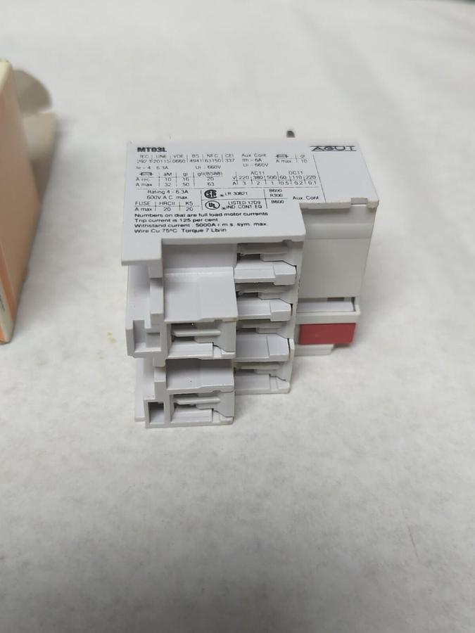JOSLYN CLARK,MT03L,OVERLOAD RELAY AGUT 4-6.3A 660V NOS