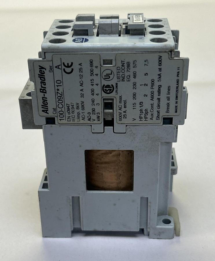 Used ALLEN BRADLEY,100-C09Z10,CONTACTOR 24VDC COIL