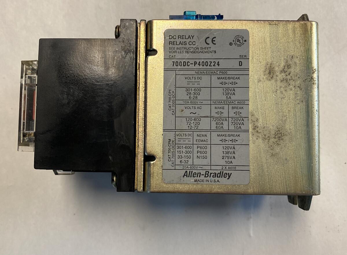 Used Allen-Bradley,700DC-P400Z24,SER D DC Relay