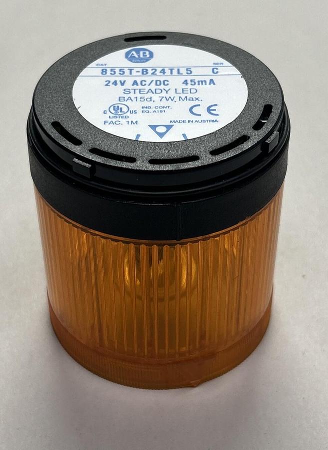 Used ALLEN BRADLEY,855T-B24TL5,AMBER STACK LIGHT