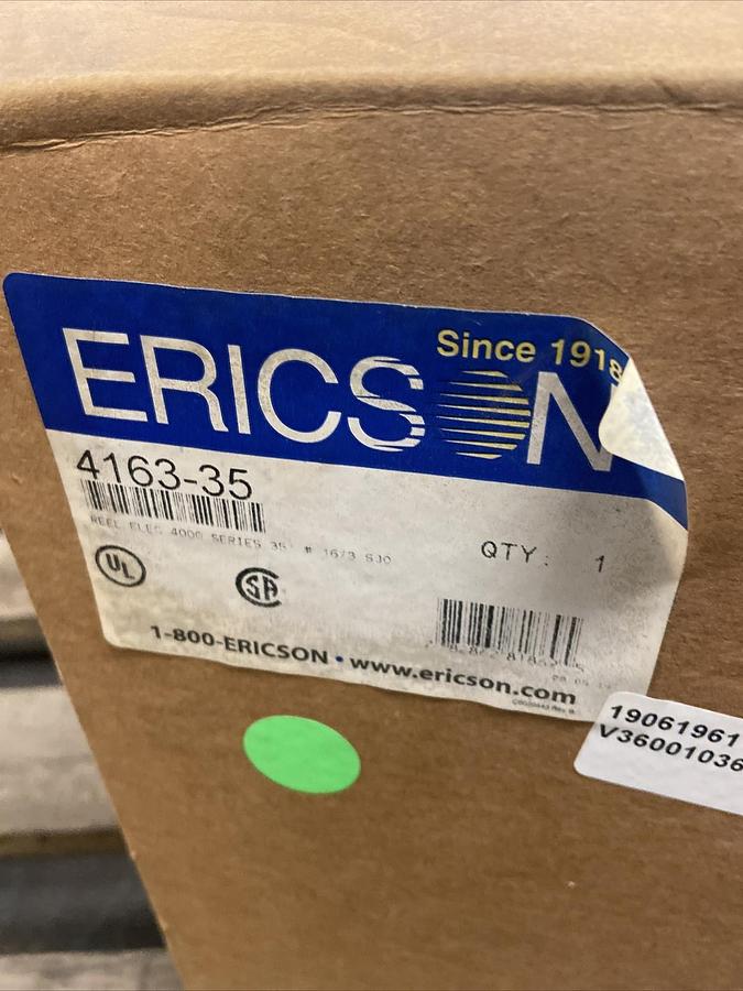 Used Ericson,4163-35,Series 4000 35 FT Power Cable Reel 300V 16/3 AWG SJOW