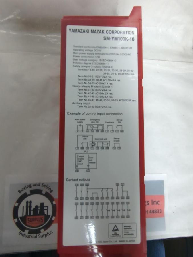Used MAZAK,SM-YM100K-10,SAFETY RELAY MODULE YAMAZAKI PRE-OWNED