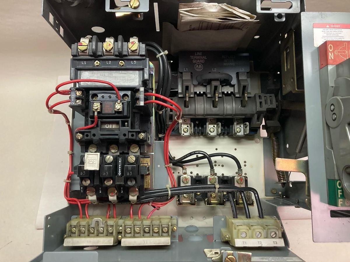 Used Allen-Bradley,2112B FVNR,12 Inch Size 2 FUSED MCC Bucket 480V 60Hz