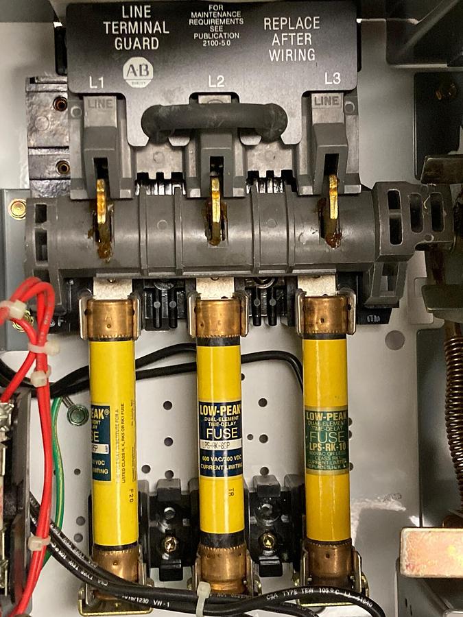 Used Allen-Bradley,2100 2112B,Size 1  Fused MCC 12 INCH Starter Feeder Bucket