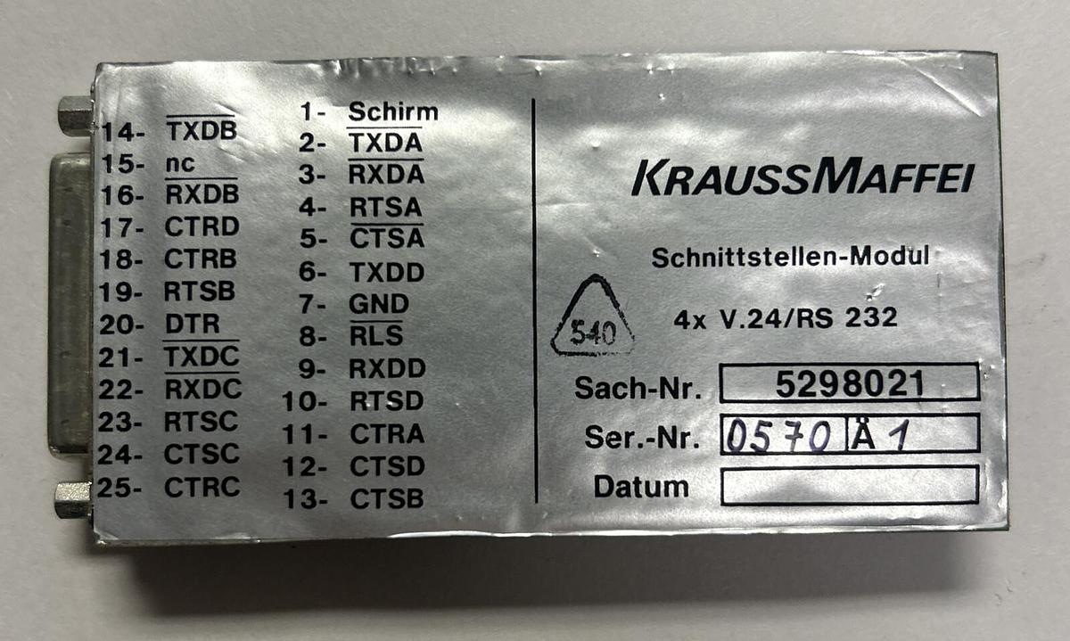 Used KRAUS MAFFEI,5298021,MODULE