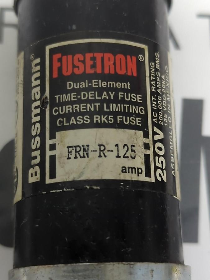 COOPER BUSSMANN,FRN-R-125,FUSETRON 125 AMP FUSE NOS