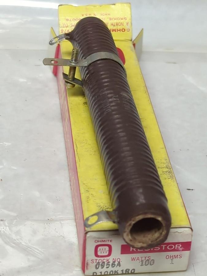 OHMITE,D100K1R0,RESISTOR 100 WATT 1 OHM NOS