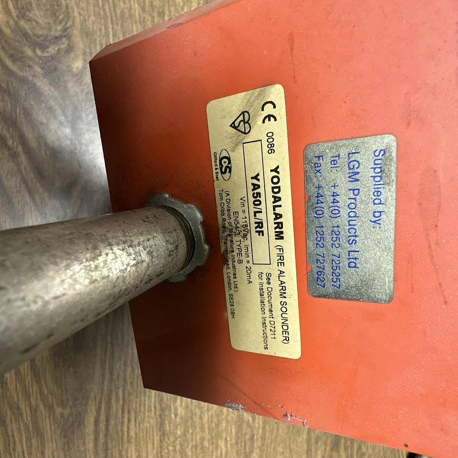 Used Yodalarm,YA50/L/RF,Fire Alarm Sounder with Microstrobe 495s-120