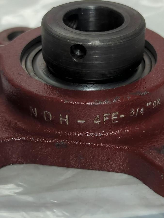 Used NDH,4FE-3/4,4-BOLT FLANGE BEARING 3/4 INCH BORE PRE-OWNED