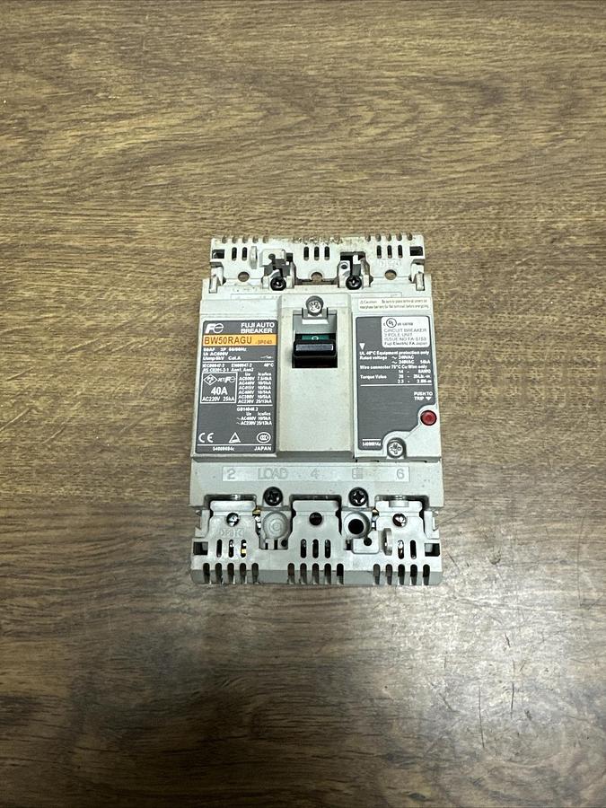 Used Fuji Electric,BW50RAGU-3P040,Auto Breaker