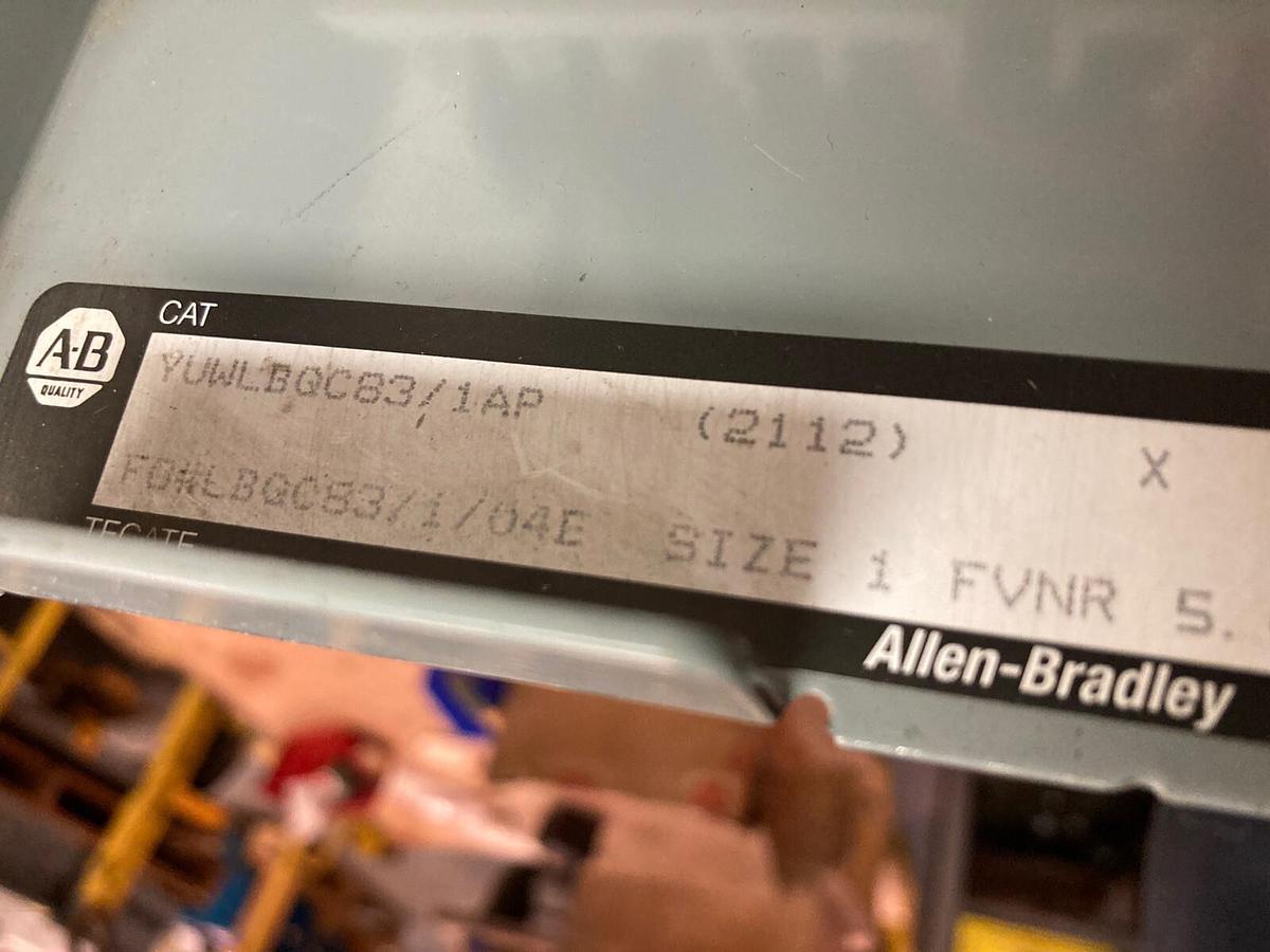 Used Allen-Bradley,2100,Size 1 Fused MCC 12 Inch Starter Bucket