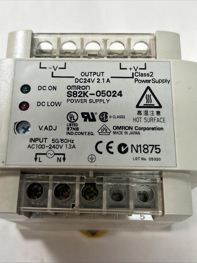 Used OMRON,S82K-05024,POWER SUPPLY