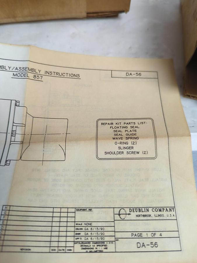 DEUBLIN,DA 56,SERVICE REPAIR KIT NOS