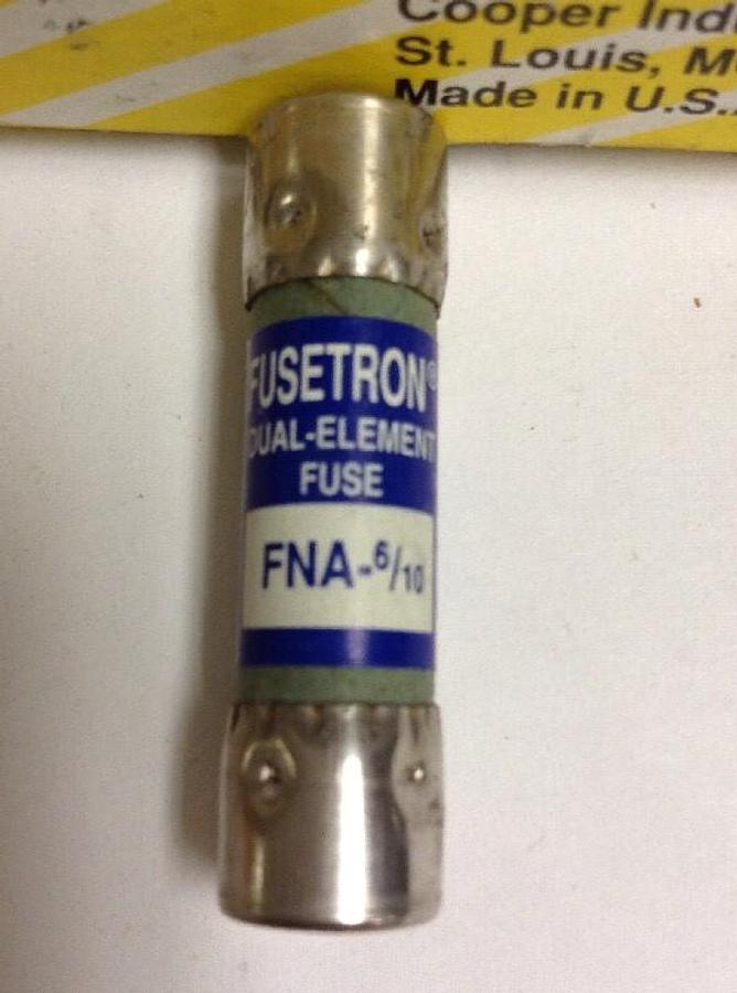 COOPER BUSSMANN,FNA-6/10,6/10 AMP FUSE Box of 8