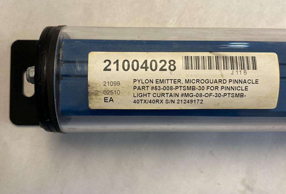 Used Pinnacle,MG-08-0F-30-PT,Emitter Serial 21249171 for Light Curtain 21004028