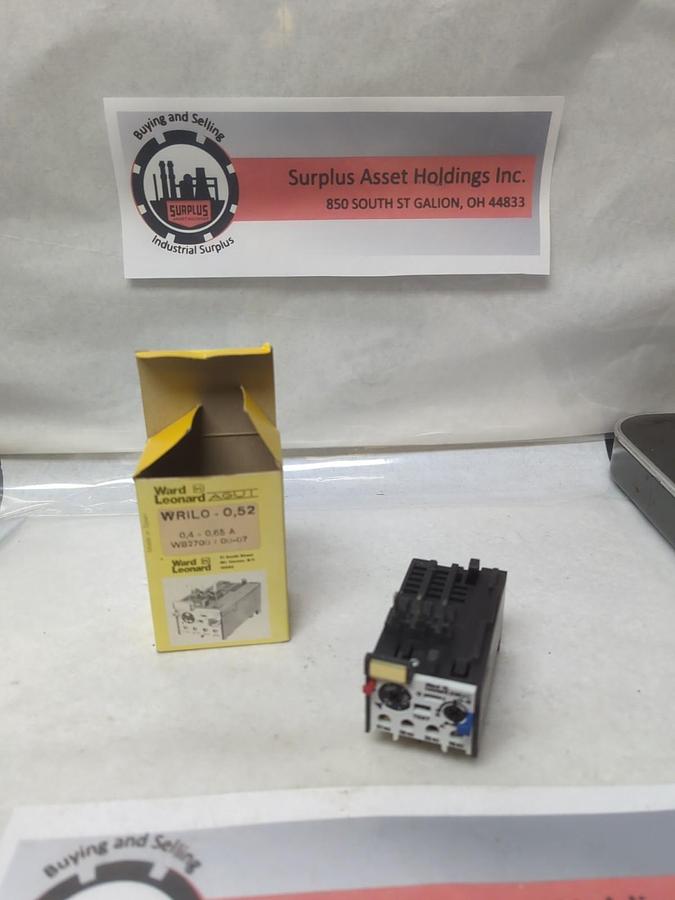 WARD LEONARD,WRILO-0,52,OVERLOAD RELAY 0.4-0.65A NOS